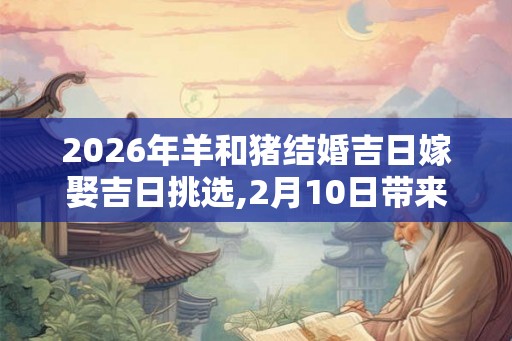 2026年羊和猪结婚吉日嫁娶吉日挑选,2月10日带来好运