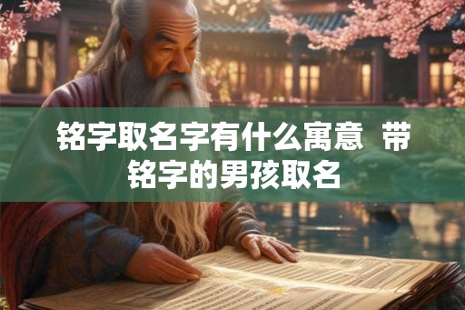铭字取名字有什么寓意  带铭字的男孩取名