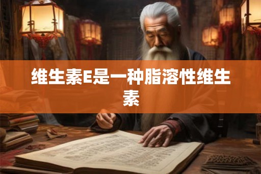 维生素E是一种脂溶性维生素