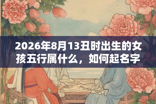 2026年8月13丑时出生的女孩五行属什么，如何起名字