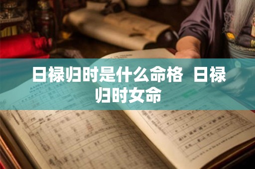 日禄归时是什么命格  日禄归时女命