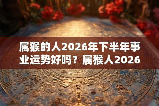 属猴的人2026年下半年事业运势好吗？属猴人2026年运势如何？
