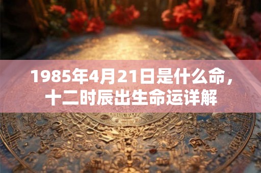 1985年4月21日是什么命，十二时辰出生命运详解