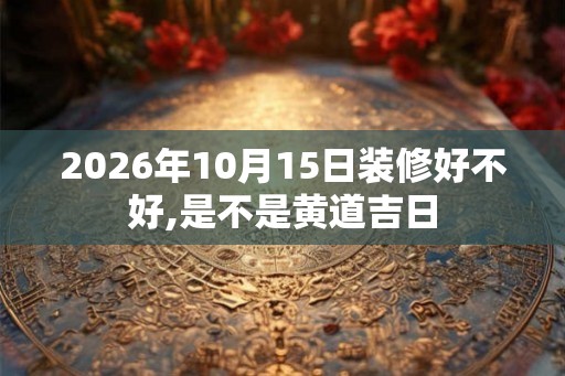 2026年10月15日装修好不好,是不是黄道吉日