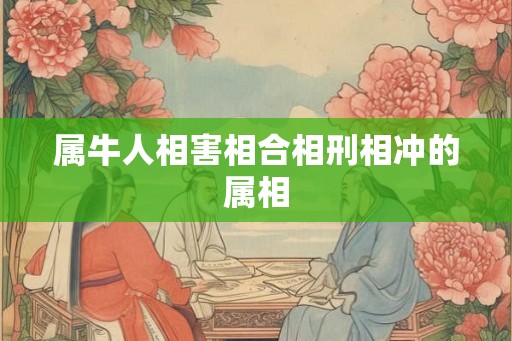 属牛人相害相合相刑相冲的属相