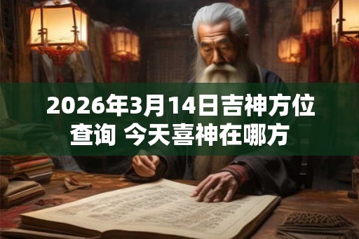 2026年3月14日吉神方位查询 今天喜神在哪方