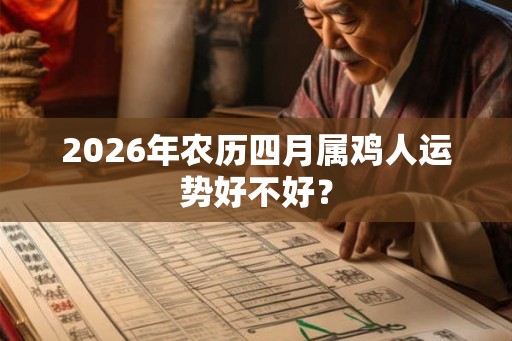 2026年农历四月属鸡人运势好不好？