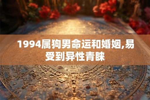1994属狗男命运和婚姻,易受到异性青睐