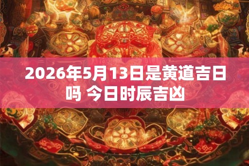 2026年5月13日是黄道吉日吗 今日时辰吉凶
