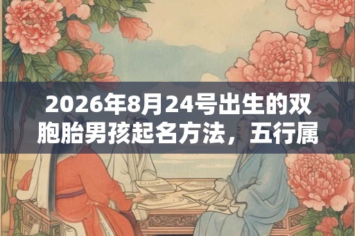 2026年8月24号出生的双胞胎男孩起名方法，五行属什么