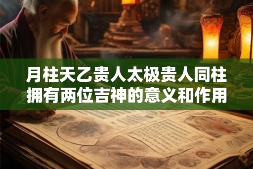 月柱天乙贵人太极贵人同柱拥有两位吉神的意义和作用详解