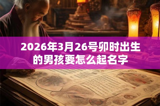 2026年3月26号卯时出生的男孩要怎么起名字 2026年3月26号卯时出生的男孩要怎么起名字