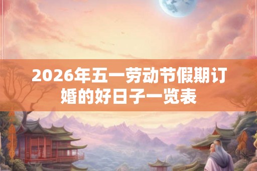 2026年五一劳动节假期订婚的好日子一览表 2026年五一劳动节假期订婚的好日子一览表