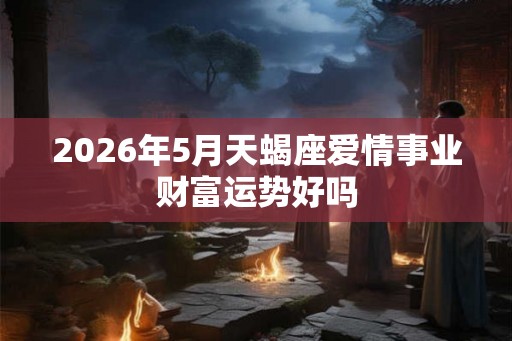 2026年5月天蝎座爱情事业财富运势好吗 2026年5月天蝎座爱情事业财富运势好吗