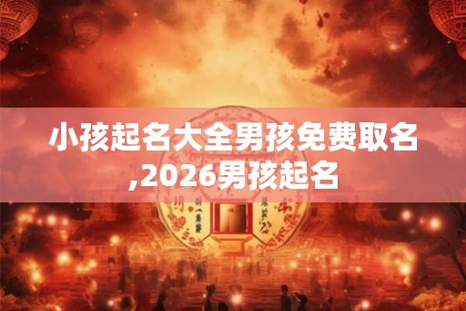 小孩起名大全男孩免费取名,2026男孩起名