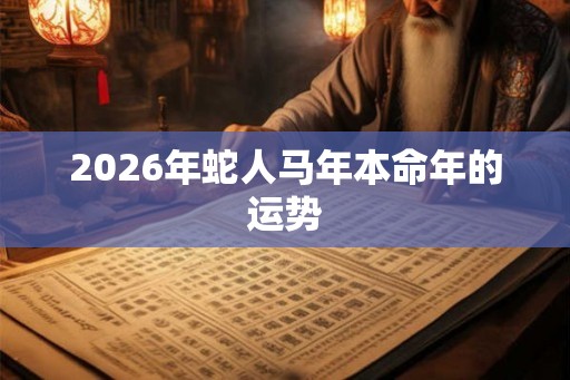2026年蛇人马年本命年的运势 2026年蛇人马年本命年的运势