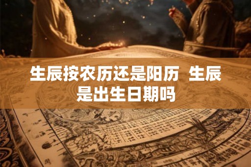 生辰按农历还是阳历  生辰是出生日期吗