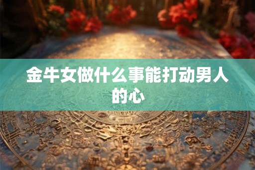 金牛女做什么事能打动男人的心 金牛女做什么事能打动男人的心
