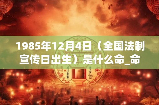 1985年12月4日(全国法制宣传日出生)是什么命_命运如何 1985年12月4日(全国法制宣传日出生)是什么命_命运如何