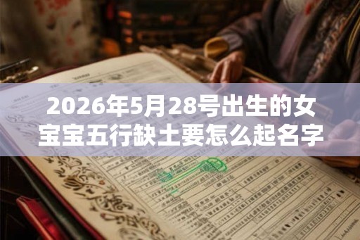 2026年5月28号出生的女宝宝五行缺土要怎么起名字