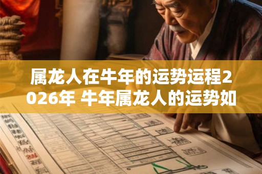 属龙人在牛年的运势运程2026年 牛年属龙人的运势如何