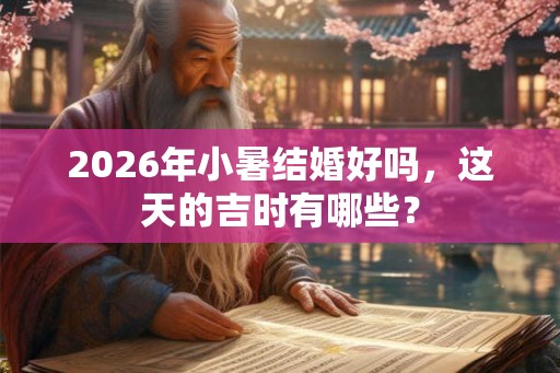2026年小暑结婚好吗，这天的吉时有哪些？