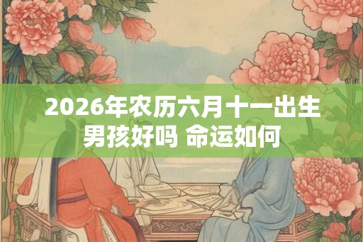 2026年农历六月十一出生男孩好吗 命运如何
