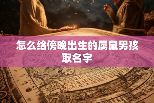 怎么给傍晚出生的属鼠男孩取名字