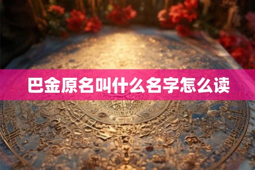 巴金原名叫什么名字怎么读