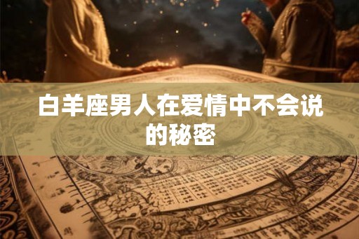 白羊座男人在爱情中不会说的秘密