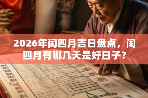 2026年闰四月吉日盘点，闰四月有哪几天是好日子？