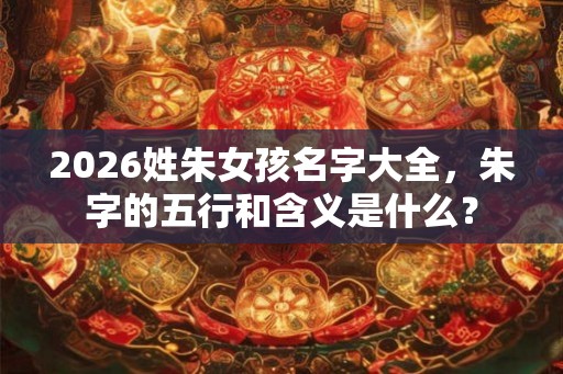2026姓朱女孩名字大全，朱字的五行和含义是什么？