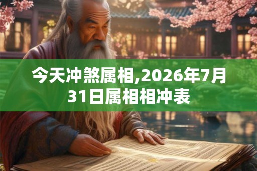 今天冲煞属相,2026年7月31日属相相冲表