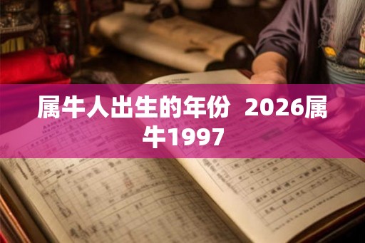 属牛人出生的年份  2026属牛1997