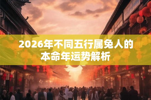 2026年不同五行属兔人的本命年运势解析