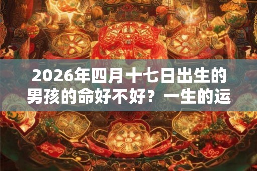 2026年四月十七日出生的男孩的命好不好？一生的运势如何？
