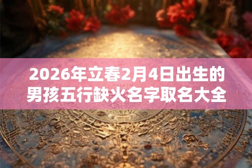 2026年立春2月4日出生的男孩五行缺火名字取名大全