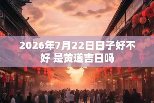 2026年7月22日日子好不好 是黄道吉日吗