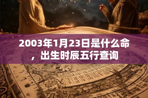 2003年1月23日是什么命，出生时辰五行查询
