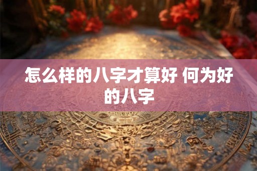 怎么样的八字才算好 何为好的八字