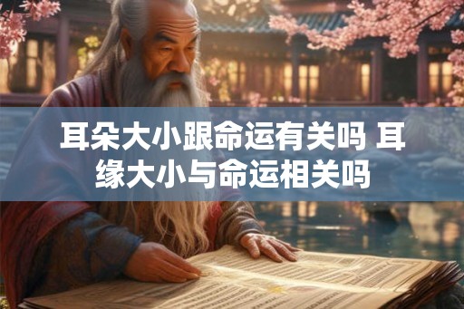 耳朵大小跟命运有关吗 耳缘大小与命运相关吗