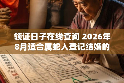 领证日子在线查询 2026年8月适合属蛇人登记结婚的日子