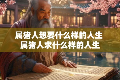 属猪人想要什么样的人生 属猪人求什么样的人生