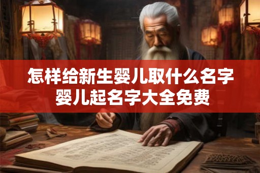怎样给新生婴儿取什么名字 婴儿起名字大全免费
