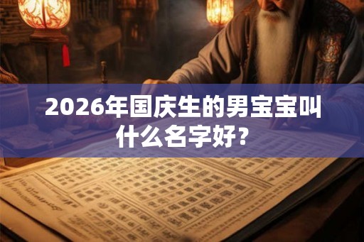 2026年国庆生的男宝宝叫什么名字好？