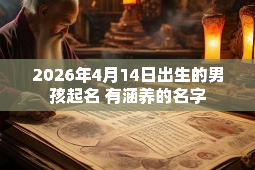 2026年4月14日出生的男孩起名 有涵养的名字