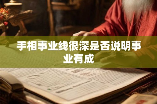 手相事业线很深是否说明事业有成