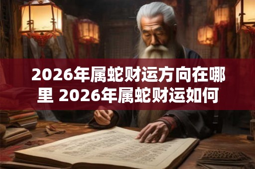 2026年属蛇财运方向在哪里 2026年属蛇财运如何