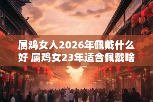 属鸡女人2026年佩戴什么好 属鸡女23年适合佩戴啥