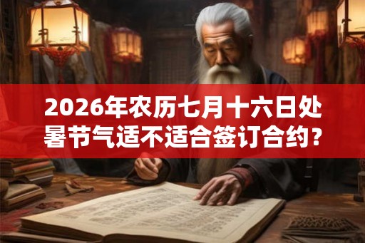 2026年农历七月十六日处暑节气适不适合签订合约? 2026年农历七月十六日处暑节气适不适合签订合约?